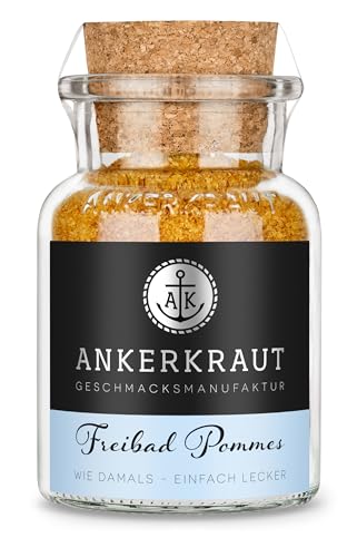 Ankerkraut Freibad Pommes, Gewürzmischung für knusprige Pommes Frites wie vom Freibad-Kiosk, Gewürzsalz, Perfekt für den Pommesgenuss zu Hause, 150 g im Korkenglas Ankerkraut Freibad Pommes, Gewürzmischung für knusprige Pommes Frites wie vom Freibad-Kiosk, Gewürzsalz, Perfekt für den Pommesgenuss zu Hause, 150 g im Korkenglas von Ankerkraut