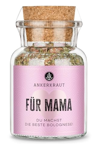 Ankerkraut Für Mama Gewürz, Mischung würziger Zutaten für Spaghetti Bolognese als Sonderedition, Geschenk für Mom, Überraschung für Mutter, Klassiker für die Küche, 100g im Korkenglas von Ankerkraut