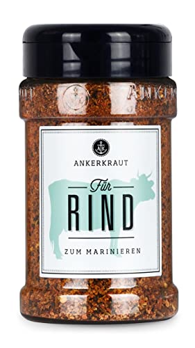 Ankerkraut Für Rind, Gewürz für Fleisch zum Würzen mit Aroma & Geschmack, lecker Kochen zu Hause, Steak Spareribs Brisket Braten würzen in Premium Qualität, 230g im Streuer von Ankerkraut