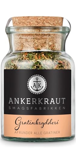 Ankerkraut Gratinkrydderi, krydderiblanding til gryderetter, gratiner og wokretter, kryddersalt til grøntsager, 90g i glas med korklåg Ankerkraut Gratinkrydderi, krydderiblanding til gryderetter, gratiner og wokretter, kryddersalt til grøntsager, 90g i glas med korklåg von Ankerkraut