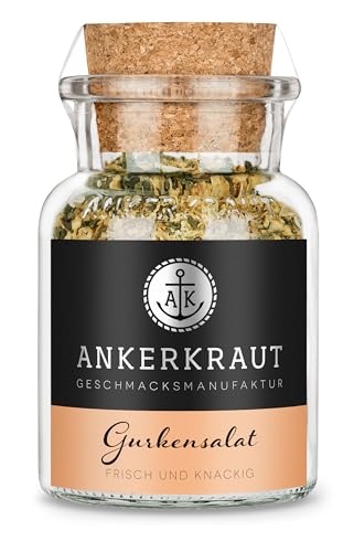 Ankerkraut Gurkensalat, 60 g im Korkenglas, Würze Gurken-Salat Ganz Einfach, Zuckerfrei und Ohne Geschmacksverstärker, Mischung würzender Zutaten für Salat Ankerkraut Gurkensalat, 60 g im Korkenglas, Würze Gurken-Salat Ganz Einfach, Zuckerfrei und Ohne Geschmacksverstärker, Mischung würzender Zutaten für Salat von Ankerkraut
