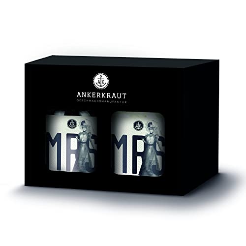 Ankerkraut Hochzeits-Box, Salz + Pfeffer als Geschenk, im Korkenglas (Mrs. & Mrs.) von Ankerkraut