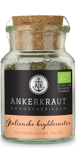 Ankerkraut Italienske krydderurter, middelhavets universalkrydderi til pasta, pizza og salater, 20g i glas med korklåg Ankerkraut Italienske krydderurter, middelhavets universalkrydderi til pasta, pizza og salater, 20g i glas med korklåg von Ankerkraut