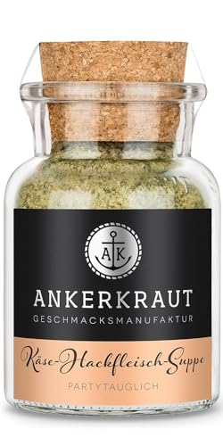 Ankerkraut Käse Hackfleisch Suppe, herzhafter Genuss aus dem Kochtopf, ideal für einfache und leckere Mahlzeiten, 95 g im Korkenglas Ankerkraut Käse Hackfleisch Suppe, herzhafter Genuss aus dem Kochtopf, ideal für einfache und leckere Mahlzeiten, 95 g im Korkenglas von Ankerkraut