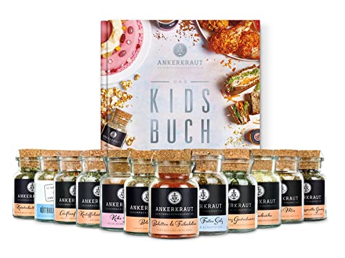 Ankerkraut Kids Kochbuch Set mit 12 Gewürzen, Kids Kochbuch mit Rezepten enthalten, leckere Gewürzgläser im Geschenk Set Ankerkraut Kids Kochbuch Set mit 12 Gewürzen, Kids Kochbuch mit Rezepten enthalten, leckere Gewürzgläser im Geschenk Set von Ankerkraut