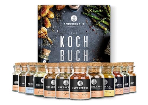 Ankerkraut Kochbuch Set mit 12 Korkengläsern, einfache Rezepten zum Nachkochen für Jedermann, Geschenk-Set von Ankerkraut