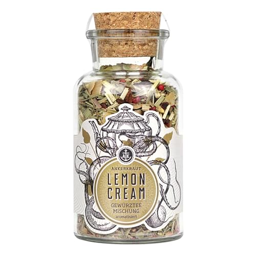 Ankerkraut Lemon Cream, Gewürz-Tee-Mischung, 100g im Korkenglas, für Chai-Liebhaber, Tee loose, Balance für Körper & Geist, für etwa 8 Liter Tee Ankerkraut Lemon Cream, Gewürz-Tee-Mischung, 100g im Korkenglas, für Chai-Liebhaber, Tee loose, Balance für Körper & Geist, für etwa 8 Liter Tee von Ankerkraut