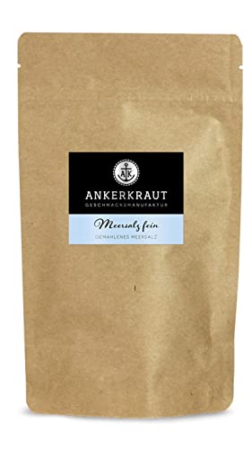 Ankerkraut Meersalz fein, 300g im Beutel, Reines Salz zum Kochen Würzen, Naturbelassen Unbehandelt, Ur-Salz, Gewürz für Fleisch, Nudeln, Kartoffeln, Gemüse Ankerkraut Meersalz fein, 300g im Beutel, Reines Salz zum Kochen Würzen, Naturbelassen Unbehandelt, Ur-Salz, Gewürz für Fleisch, Nudeln, Kartoffeln, Gemüse von Ankerkraut