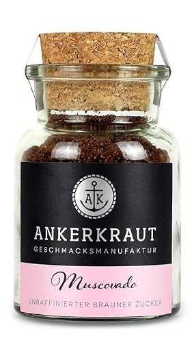 Ankerkraut Muscovado Zucker, brauner Vollrohrzucker, 90g im Korkenglas von Ankerkraut