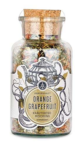 Ankerkraut Orange-Grapefruit Kräutertee, loser Tee, 105g im Korkenglas von Ankerkraut