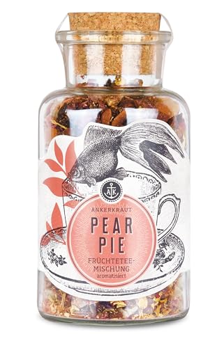 Ankerkraut Pear Pie, Früchtetee, loser Tee zum Aufgießen, aromatisiert, mit Birne, Ananas und Mango, 150 g im Korkenglas von Ankerkraut