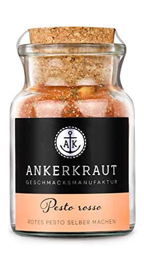 Ankerkraut Pesto Rosso, 100g im Korkenglas, Gewürzmischung zum Zubereiten von rotem Pesto von Ankerkraut