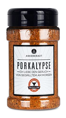 Ankerkraut Porkalypse Gewürz, 240g im Streuer, Mischung Würzender Zutaten für Schwein-Fleisch, Lecker Grillen Premium Qualität Ankerkraut Porkalypse Gewürz, 240g im Streuer, Mischung Würzender Zutaten für Schwein-Fleisch, Lecker Grillen Premium Qualität von Ankerkraut