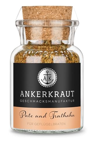 Ankerkraut Puten und Truthahn Gewürz, 75g im Korkenglas, Würze Tradition Essen zu Thanksgiving Weihnachten , Für Geflügel im Backofen, Lecker von Ankerkraut