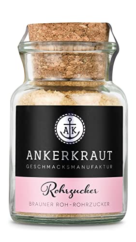 Ankerkraut Roh-Rohrzucker, unraffinierter brauner Rohrzucker, 110g im Korkenglas von Ankerkraut