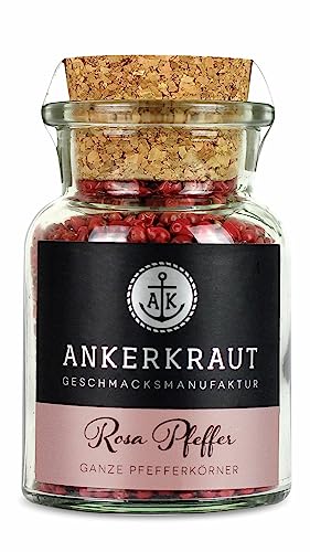 Ankerkraut Rosa Pfeffer (Schinusbeere), rosa Beeren, perfekt für Gin Tonic, 45g im Korkenglas von Ankerkraut