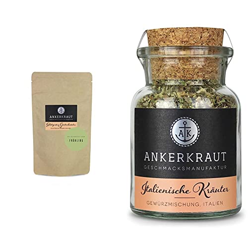 Ankerkraut Salatgewürz Gartenkräuter, Im aromadichten Beutel, 200 gramm & Italienische Kräuter, 20g von Ankerkraut