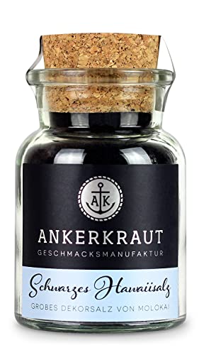 Ankerkraut Schwarzes Hawaiisalz, das etwas besondere Salz, Deko-Salz, Dekorsalz,165 g im Korkenglas von Ankerkraut