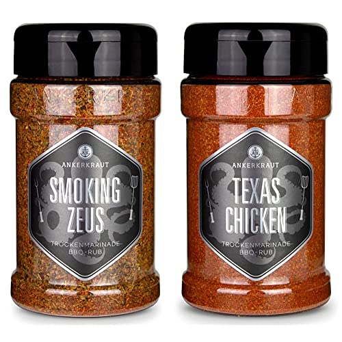 Ankerkraut Smoking Zeus BBQ Rub, 200g & Texas Chicken BBQ Rub, 230g von Ankerkraut
