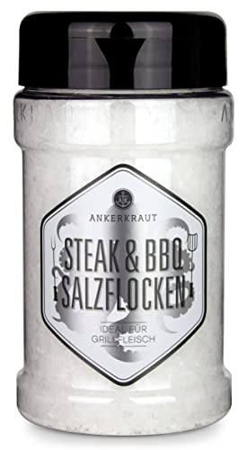 Ankerkraut Steak & BBQ Salzflocken, zum verfeinern von Steaks, Salaten oder auch Süßspeisen, 190g im Streuer von Ankerkraut