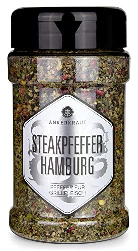 Ankerkraut Steakpfeffer Hamburg, die hanseatische Pfeffer-Mischung für den Grill, 170g im Streuer von Ankerkraut
