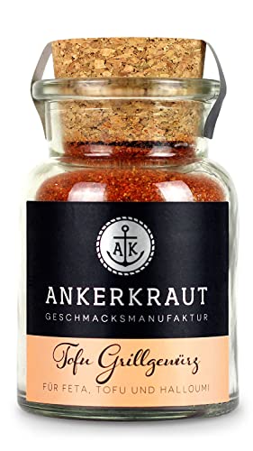 Ankerkraut Tofu Grillgewürz, vegetarisch und vegan grillen, für Tofu und Gemüse, 95g im Korkenglas von Ankerkraut