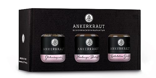 Ankerkraut Weihnachtszauber Gewürz-Box, mit Glühwein, Spekulatius und Hamburger Bratapfel als Gewürze, winterlicher Genuss zu Weihnachten, Adventszeit genießen, einfach Backen und Kochen von Ankerkraut