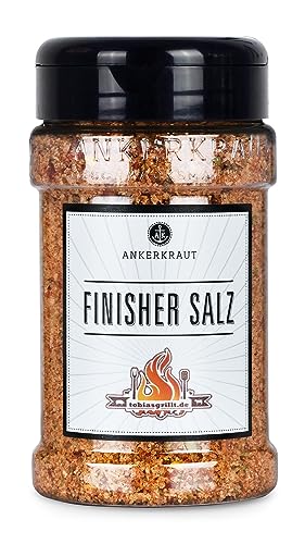 Ankerkraut Finisher Salz, BBQ-Gewürzmischung zum Kochen und Grillen, entwickelt mit tobiasgrillt, 190g im Streuer von Ankerkraut