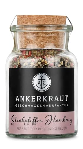 Ankerkraut Steakpfeffer Hamburg, Hausmischung, grober Steakhouse-Pfeffer, 80g im Korkenglas Ankerkraut Steakpfeffer Hamburg, Hausmischung, grober Steakhouse-Pfeffer, 80g im Korkenglas von Ankerkraut