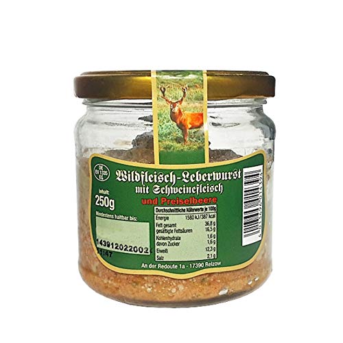 Wildfleischleberwurst mit Preiselbeeren - Anklam 250g Wildfleischleberwurst mit Preiselbeeren - Anklam 250g von Anklamer Fleisch und Wurstwaren GmbH