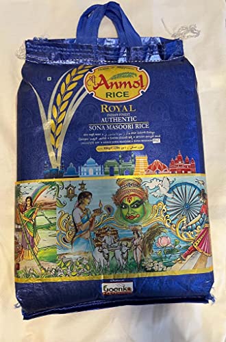 Anmol Sona Masoori Parboiled Reis (10kg) - Der köstliche und gesunde Reis für jeden Tag! von Anmol