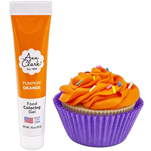 Lebensmittelfarbe Gel Kürbisorange, 20 g - Lebensmittelfarbe Orange - Professionelle Qualität von Ann Clark USA von Ann Clark Cookie Cutters