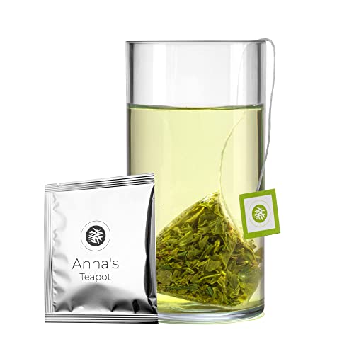 Anna's Teapot Sencha Grüntee Bio Beutel - bio Japanischer Grüner Tee 100 Pyramidenbeutel - lose Bio Sencha aus Japan in Teebeutel - einzelverpackt in einer Schutzverpackung von Anna's Teapot