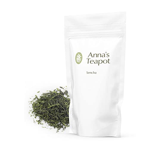 Anna's Teapot Sencha Grüntee Bio - Hochwertiger bio Japanischer Grüner Tee Lose - lose bio green tea aus Japan - Sencha Grüner Tee bio in einer wiederverschließbaren Hülle - 100g von Anna's Teapot