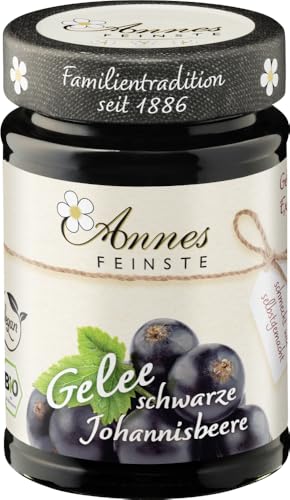 Annes Feinste Bio Schwarzes Johannisbeer Gelee extra (6 x 225 gr) von Annes Feinste