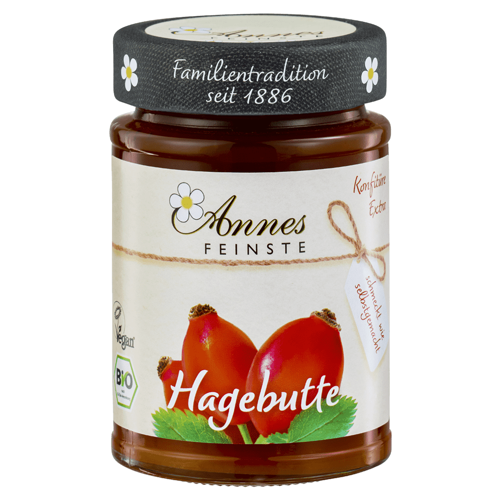 Bio Hagebutten Konfitüre extra Bio Hagebutten Konfitüre extra von Annes Feinste