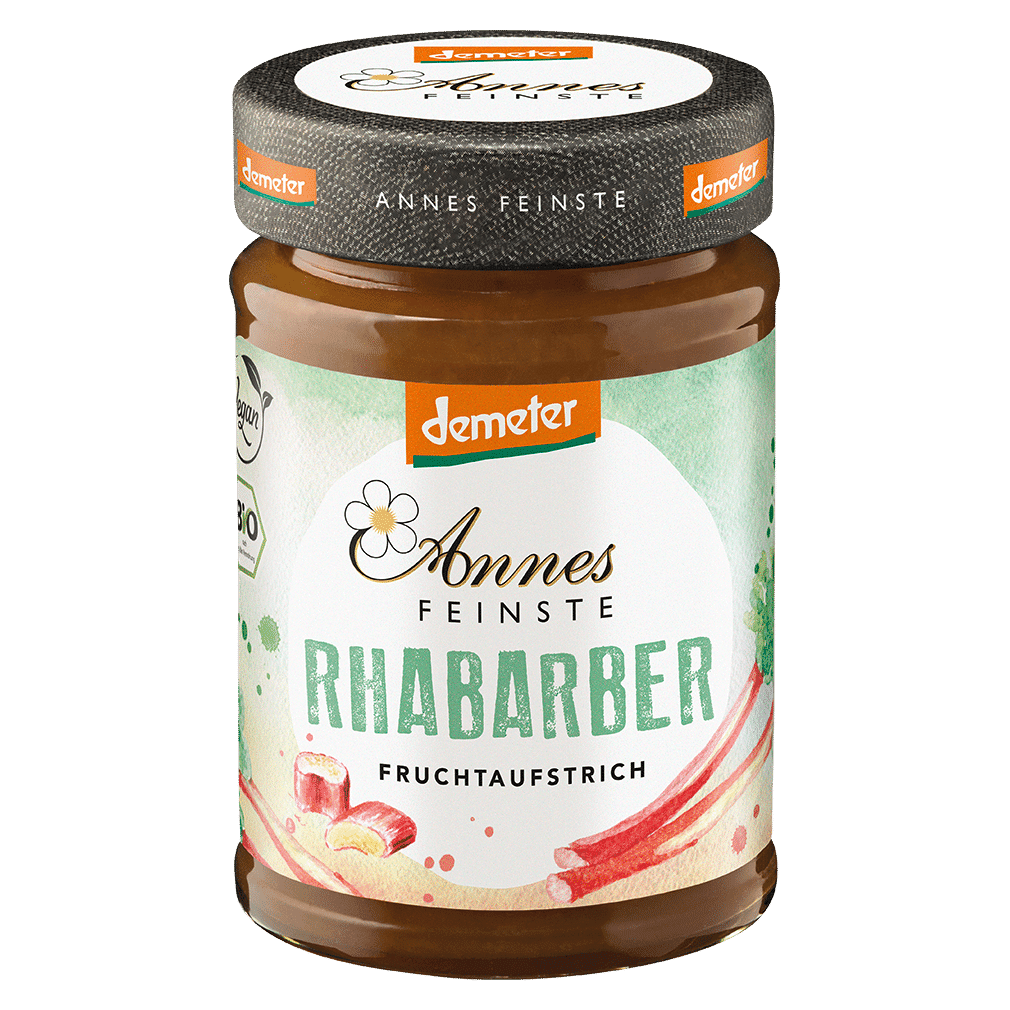 Bio Rhabarber Fruchtaufstrich Bio Rhabarber Fruchtaufstrich von Annes Feinste