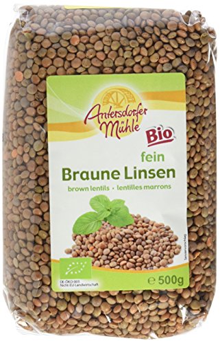 Antersdorfer Mühle Braune Linsen, 3er Pack (3 x 500 g) von Antersdorfer Mühle