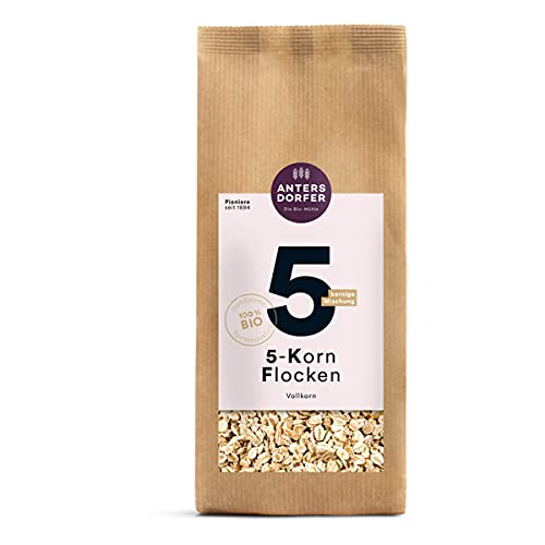 Antersdorfer - 5-Korn Flocken Vollkorn bio - 0,5 kg - 6er Pack von Antersdorfer