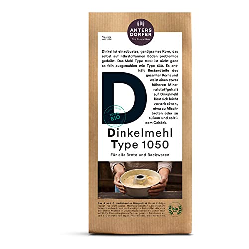 Antersdorfer - Dinkelmehl Type 1050 bio - 1 kg - 6er Pack von Antersdorfer