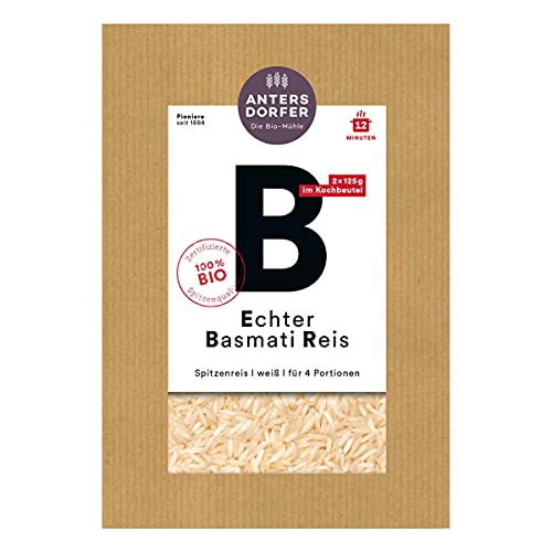 Antersdorfer - Echter Basmati Reis weiß Kochbeutel bio - 250 g von Antersdorfer