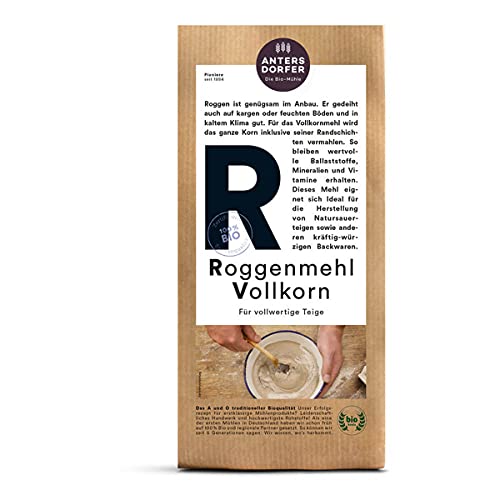 Antersdorfer - Roggenmehl Vollkorn bio - 1 kg - 6er Pack von Antersdorfer