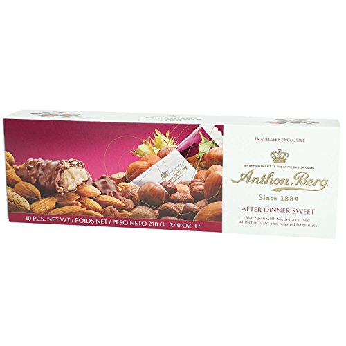 Dänisches Marzipan mit Aprikosenkernen, Madeira und gerösteten Haselnüssen ANTON BERG - AFTER DINNER SWEET (10 Stk. / 210 g) DÄNISCHE SPEZIALITÄT von Anthon Berg