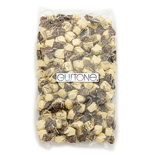 GUSTONE. Tartufini dolci nero | 140 Stück je 7 g | Antica Torroneria Piemontese | Trüffel Praline aus Italien | Trüffel mit Zartbitterschokolade und Piemont Haselnüssen | 1kg Großpackung als Geschenk von GUSTONE.