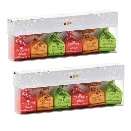 Antica Torroneria Piemontese Tartufi Dolci Mixed Geschenkbox, 2er Pack (2 x 90 g) von Antica Torroneria Piemontese