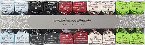Antica Torroneria Piemontese Tartufini gemischte Trüffelpralinen in Geschenkbox aus Italien, 1er Pack (1 x 140 g) von Antica Torroneria Piemontese