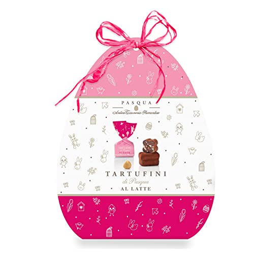 Tartufini al latte “Ostern Edition” | Milch- & extradunkle Schokolade | edle italienische Trüffel-Pralinen in der neuen Osterei-Geschenkverpackung | Antica Torroneria Piemontese | Ostern Geschenk von Antica Torroneria