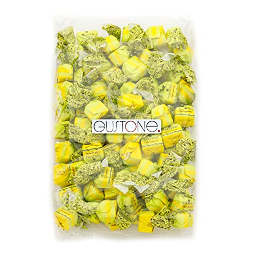 GUSTONE. Tartufi dolci Agli Agrumi mit Zitrone und Limette | Antica Torroneria Piemontese | Edle Trüffel-Praline aus Italien | Schokoladentrüffel mit Zitrusfrüchten | 1 kg Großpackung von GUSTONE.