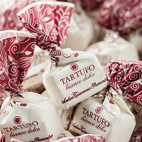 Antica Torroneria Piemontese Tartufo italienische Trüffelpralinen in verschiedenen Sorten 140 g Pralinen Trüffel Schokoladentrüffel (Tartufo bianchi) von Antica Torroneria