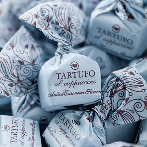 Antica Torroneria Piemontese Tartufo italienische Trüffelpralinen in verschiedenen Sorten 140 g Pralinen Trüffel Schokoladentrüffel (Tartufo cappuccino) von Antica Torroneria